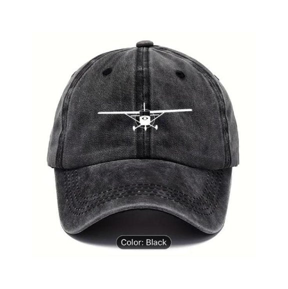 Tech Design Sea Plane Baseball Cap Embroidered Cotton