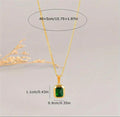 18k Gold Emerald chain