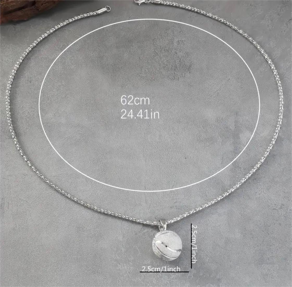 Basketball Pendant Necklace