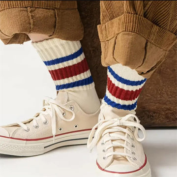 RERUN Striped Classic Athletic Socks