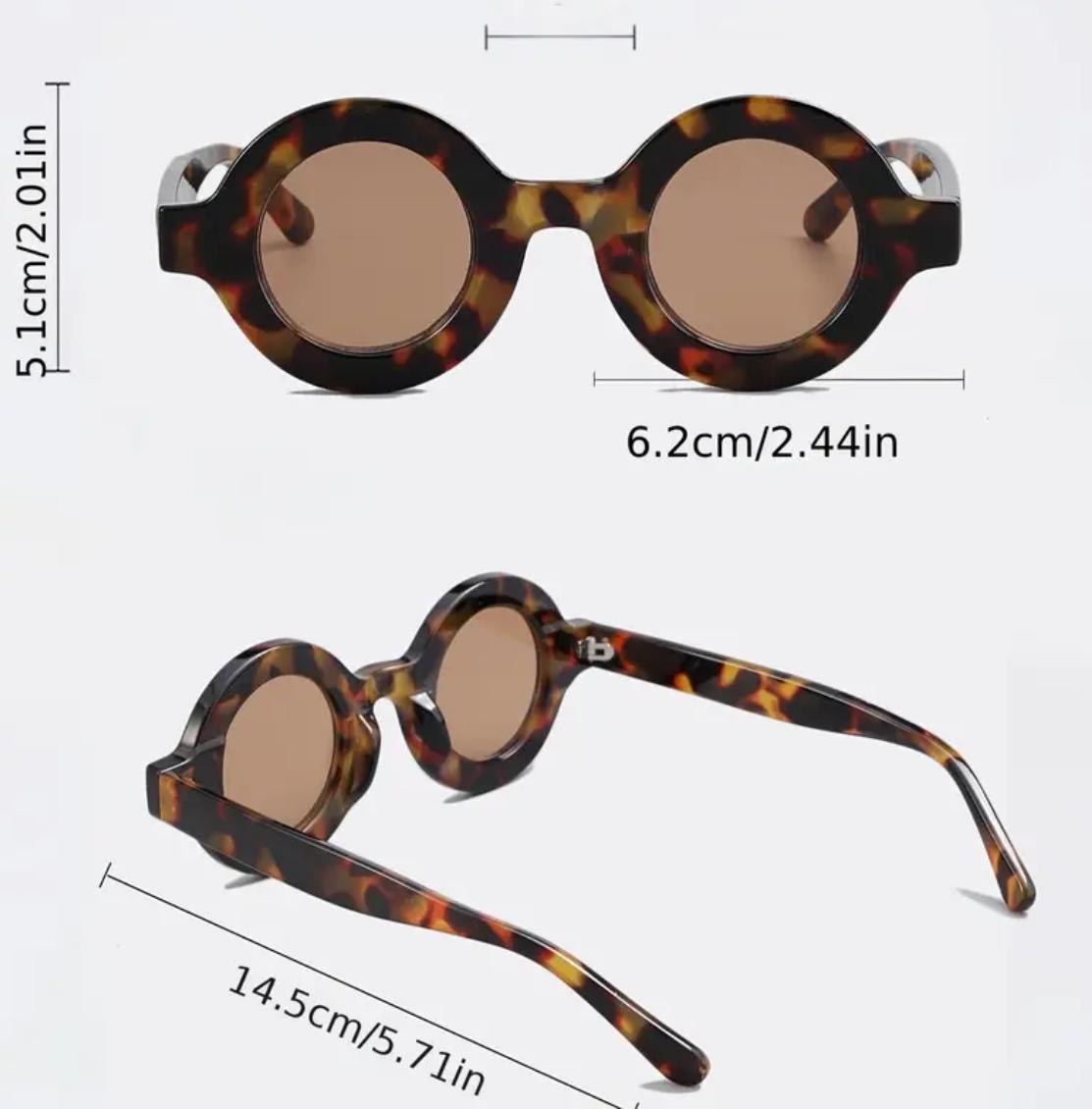 Vintage Round Tortoise Shell Sunglasses