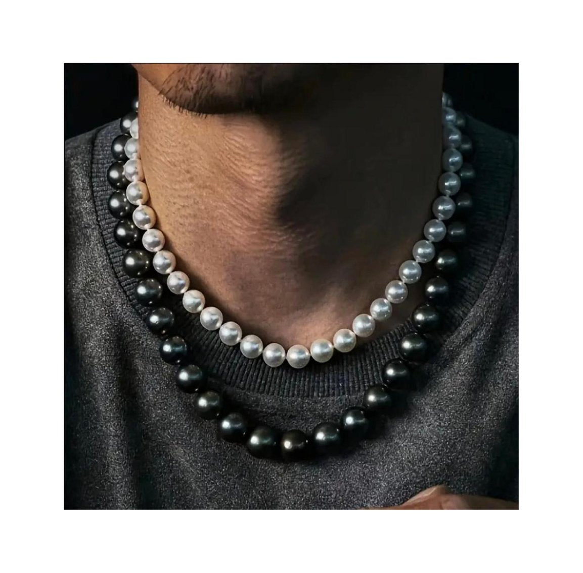 Classic White & Black/Grey Bead Design, Versatile Everyday Accessories, Durable and Easy to Care