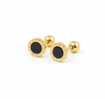 Yellow Chimes Rose Gold Plated Stud Earrings
