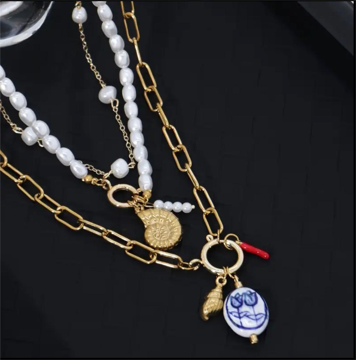 conch shell pendant necklaces chain