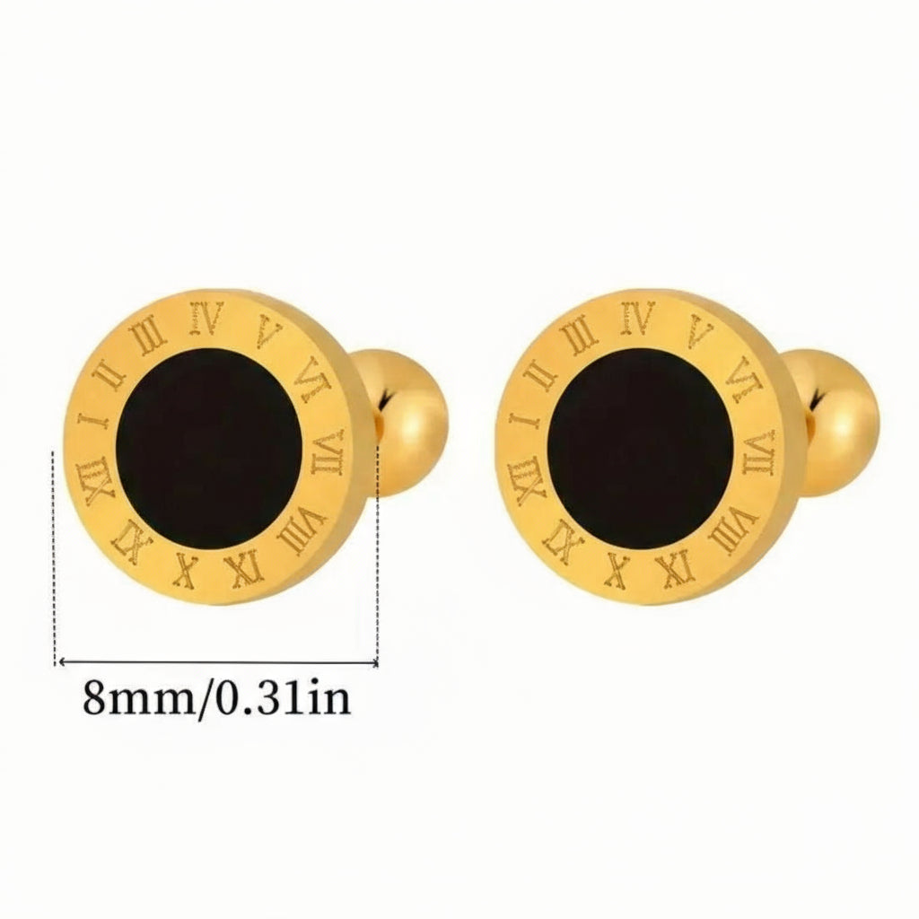 Yellow Chimes Rose Gold Plated Stud Earrings