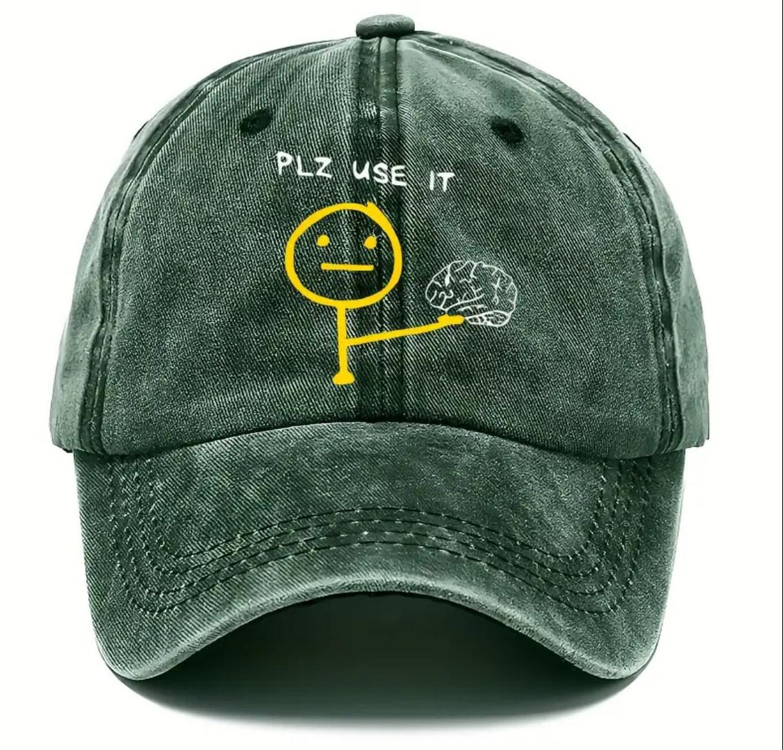 "PLZ USE IT" Funny Embroidered Cap