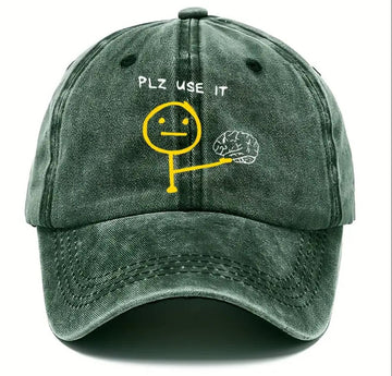 "PLZ USE IT" Funny Embroidered Cap